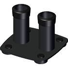 21×21cm Compact bolt down base for twin column Unicol flat panel stand with 110mm centres
